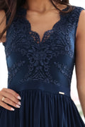 LEA Lace Maxi Dress – Navy Blue