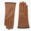 LEATHER GLOVE WITH SUEDE CONTRAST STITCH