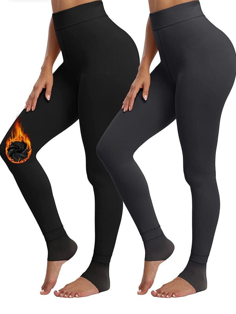 Fleece-Lined High-Waisted Leggings (2-Pack)