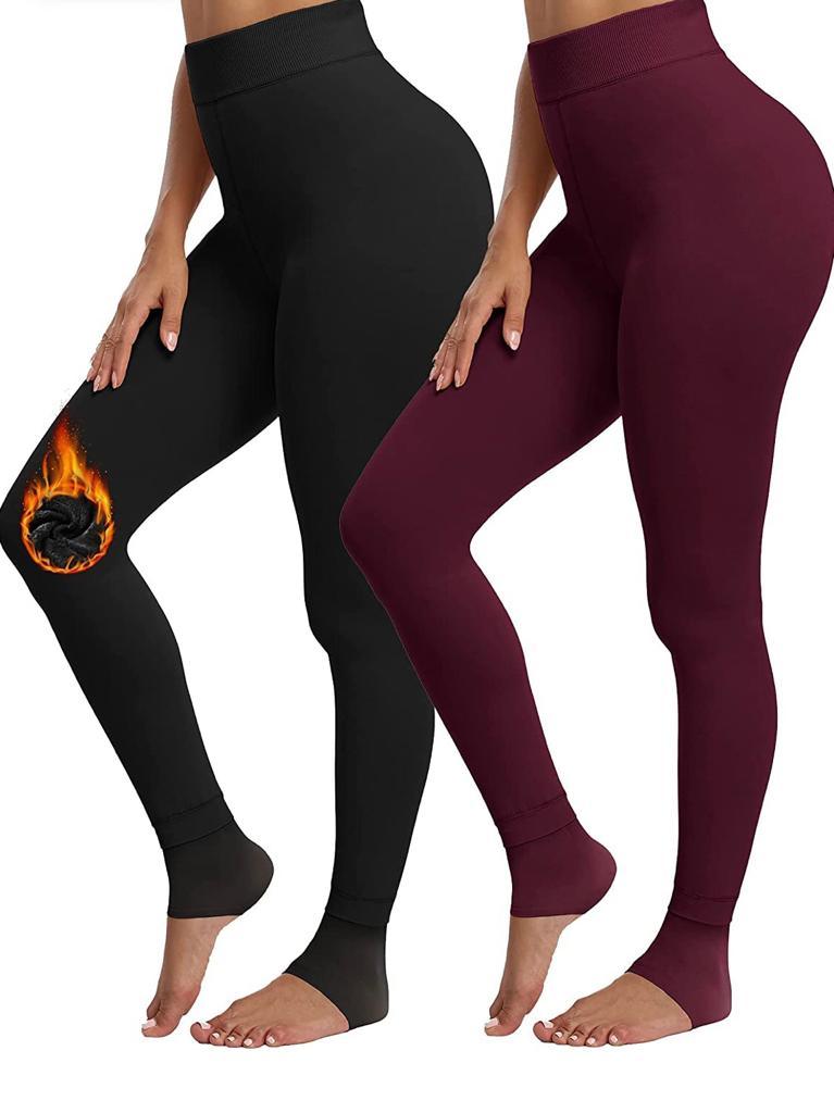 Fleece-Lined High-Waisted Leggings (2-Pack)