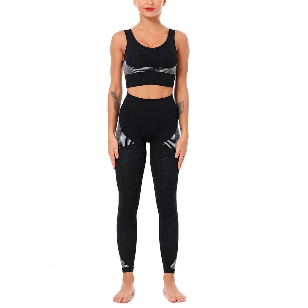 Yoga Set Sports Bra and Leggings Jogging Women Gym Set Clothes Seamless Workout Sports Tights Women Fitness Sports Suit