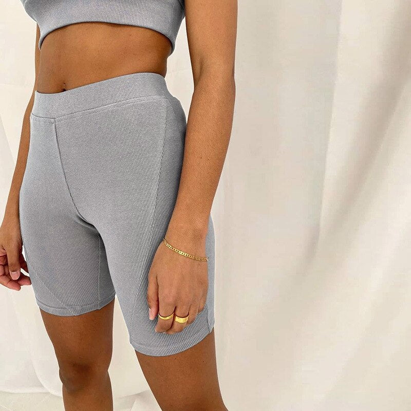 Seamless Ribbing Yoga Sets Women Gym Clothes Bra Top And Shorts Sexy Fitness Sportswear Suit Running Workout Energy Tracksuit